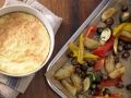 Rezept: Käsesoufflé mit buntem Gemüse