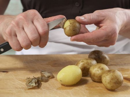 Bohnengemüse mit Schnitzel Zubereitung Schritt 14 Bohnengemüse mit Schnitzel Zubereitung Schritt 14