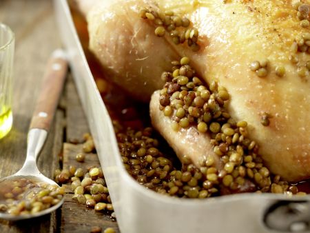 Brathähnchen auf Linsen Zubereitung Schritt 10 Brathähnchen auf Linsen Zubereitung Schritt 10