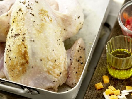 Brathähnchen auf Linsen Zubereitung Schritt 2 Brathähnchen auf Linsen Zubereitung Schritt 2
