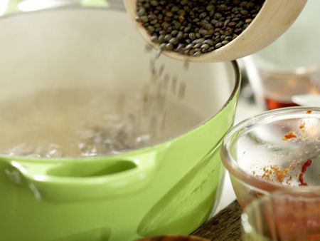 Brathähnchen auf Linsen Zubereitung Schritt 6 Brathähnchen auf Linsen Zubereitung Schritt 6