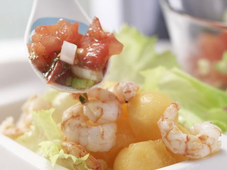 Eskariol-Melonen-Salat Zubereitung Schritt 10 Eskariol-Melonen-Salat Zubereitung Schritt 10