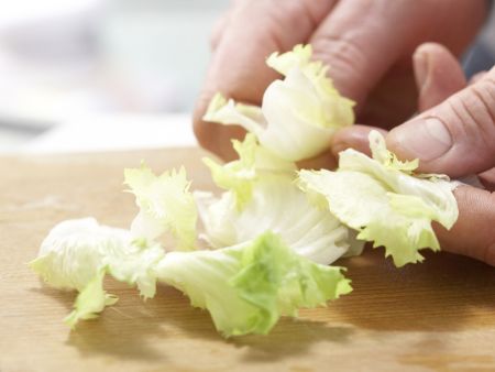 Eskariol-Melonen-Salat Zubereitung Schritt 6 Eskariol-Melonen-Salat Zubereitung Schritt 6