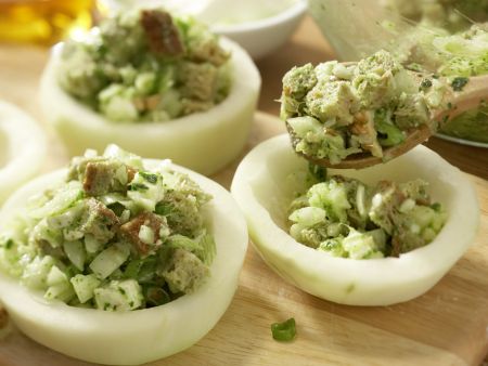 Gefüllte Kohlrabi-Körbchen Zubereitung Schritt 6 Gefüllte Kohlrabi-Körbchen Zubereitung Schritt 6
