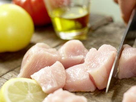 Gegrillte Hähnchenspieße Zubereitung Schritt 1 Gegrillte Hähnchenspieße Zubereitung Schritt 1