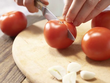 Geröstete Tomatenbrote Zubereitung Schritt 1 Geröstete Tomatenbrote Zubereitung Schritt 1