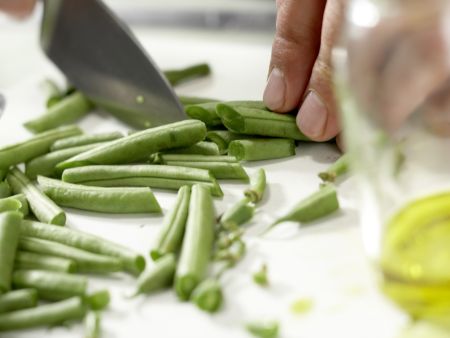 Grüne-Bohnen-Pasta Zubereitung Schritt 1 Grüne-Bohnen-Pasta Zubereitung Schritt 1