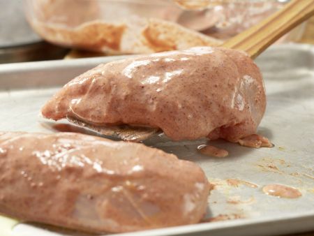 Indisches Hähnchen vom Blech Zubereitung Schritt 3 Indisches Hähnchen vom Blech Zubereitung Schritt 3