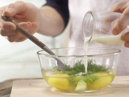 Krabbenrührei Zubereitung Schritt 3 Krabbenrührei Zubereitung Schritt 3