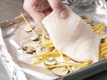 Lengfisch in der Folie Zubereitung Schritt 5 Lengfisch in der Folie Zubereitung Schritt 5