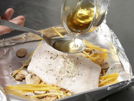 Lengfisch in der Folie Zubereitung Schritt 7 Lengfisch in der Folie Zubereitung Schritt 7