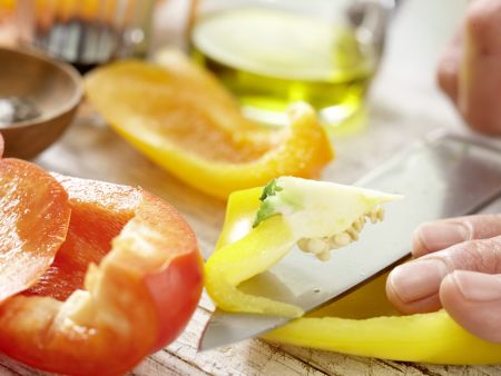 Mosaik von geröstetem Paprika Zubereitung Schritt 5 Mosaik von geröstetem Paprika Zubereitung Schritt 5