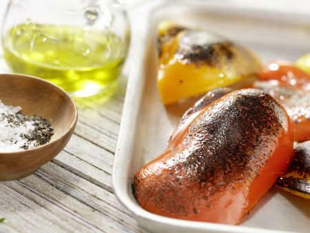 Mosaik von geröstetem Paprika Zubereitung Schritt 6 Mosaik von geröstetem Paprika Zubereitung Schritt 6