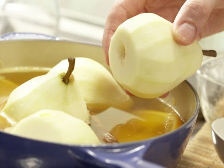 Pochierte Birnen Zubereitung Schritt 4 Pochierte Birnen Zubereitung Schritt 4