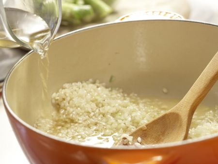 Risotto mit Erbsen Zubereitung Schritt 7 Risotto mit Erbsen Zubereitung Schritt 7