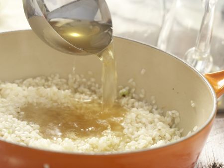 Risotto mit Erbsen Zubereitung Schritt 8 Risotto mit Erbsen Zubereitung Schritt 8