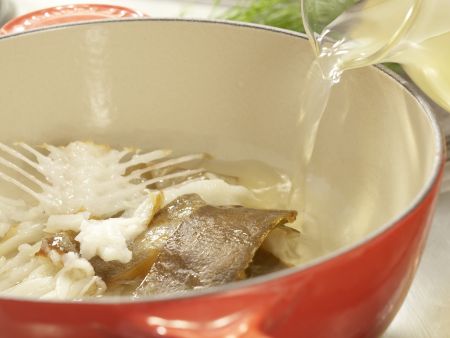Risotto mit geräuchertem Heilbutt Zubereitung Schritt 2 Risotto mit geräuchertem Heilbutt Zubereitung Schritt 2
