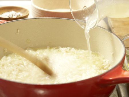 Risotto mit geräuchertem Heilbutt Zubereitung Schritt 8 Risotto mit geräuchertem Heilbutt Zubereitung Schritt 8