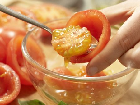 Salat von weißen Bohnen Zubereitung Schritt 1 Salat von weißen Bohnen Zubereitung Schritt 1