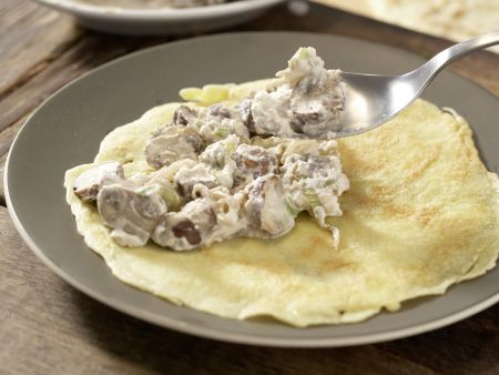 Sesampfannkuchen mit Pilzen Zubereitung Schritt 7 Sesampfannkuchen mit Pilzen Zubereitung Schritt 7