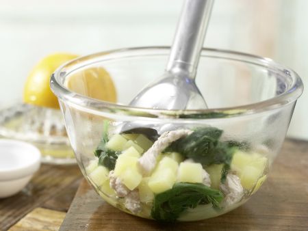 Spinatbrei mit Pute Zubereitung Schritt 5 Spinatbrei mit Pute Zubereitung Schritt 5