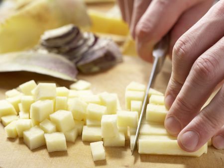 Steckrübenbrei mit Nudeln Zubereitung Schritt 2 Steckrübenbrei mit Nudeln Zubereitung Schritt 2