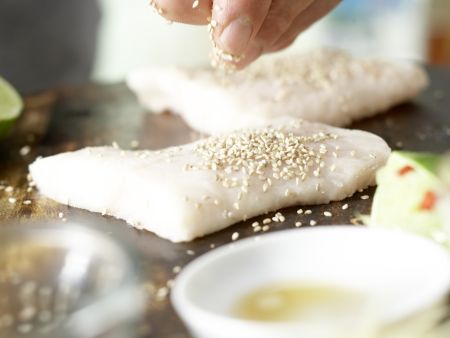 Steinbeißerfilet auf japanische Art Zubereitung Schritt 4 Steinbeißerfilet auf japanische Art Zubereitung Schritt 4