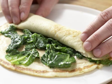 Überbackene Spinatröllchen Zubereitung Schritt 5 Überbackene Spinatröllchen Zubereitung Schritt 5