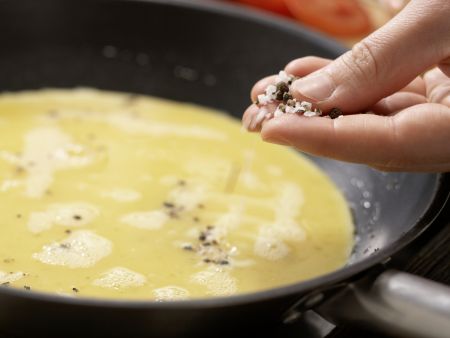 Ziegenkäse-Omelett Zubereitung Schritt 5 Ziegenkäse-Omelett Zubereitung Schritt 5