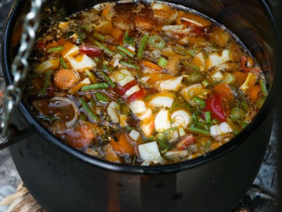 Gemüsesuppe aus dem Kessel Rezept