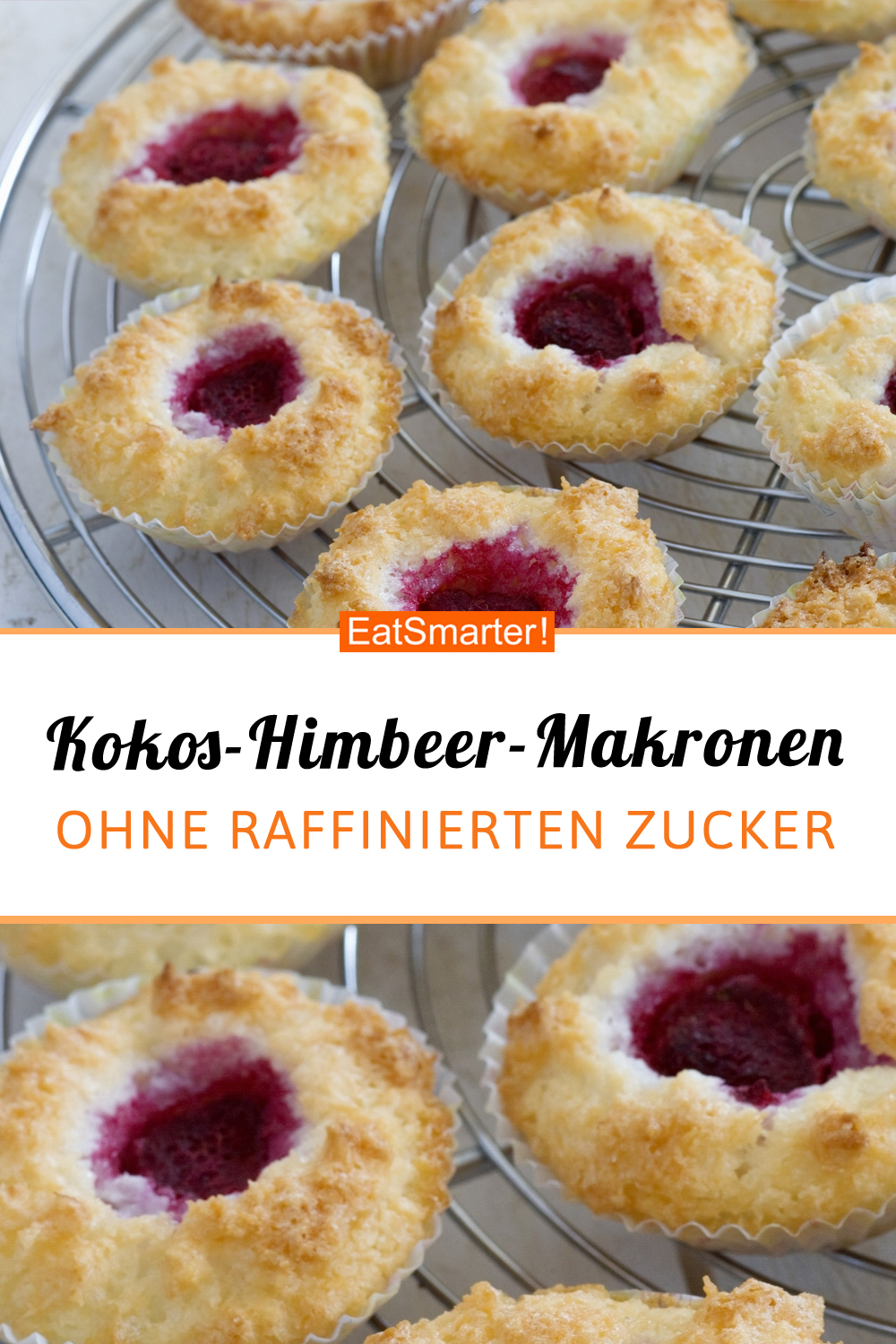 Kokos-Himbeer-Makronen Rezept | EAT SMARTER