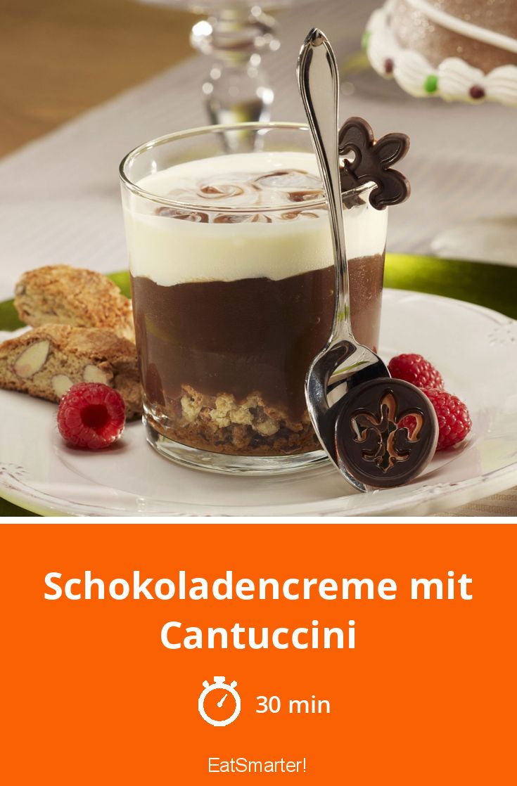 Schokoladencreme mit Cantuccini Rezept | EAT SMARTER Schokoladencreme mit Cantuccini Rezept | EAT SMARTER