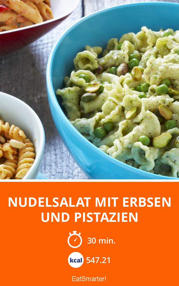 Nudelsalat mit Erbsen und Pistazien Rezept | EAT SMARTER