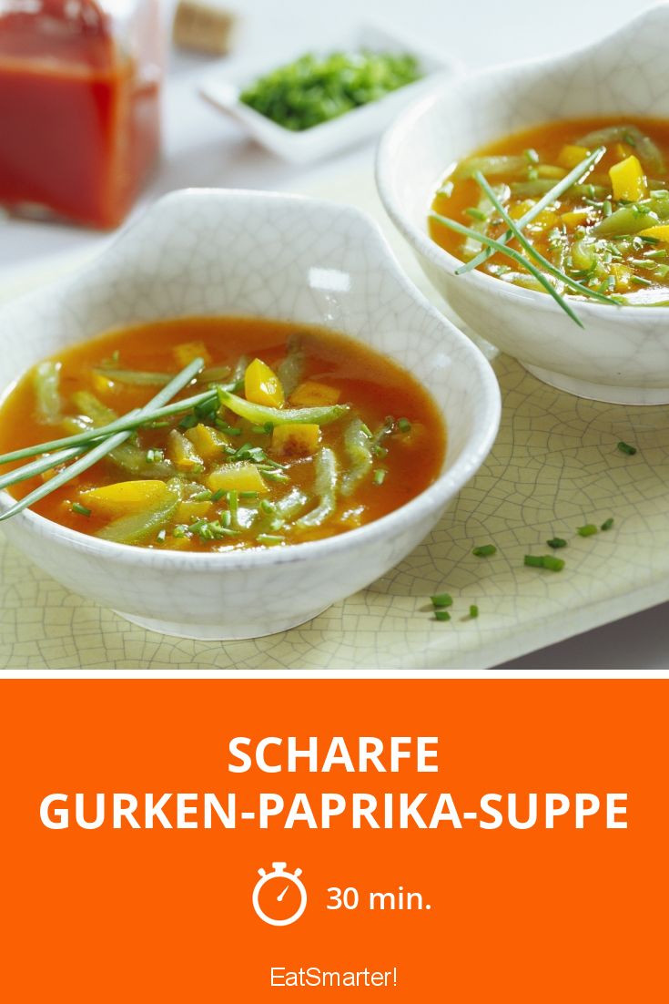Scharfe Gurken-Paprika-Suppe Rezept | EAT SMARTER