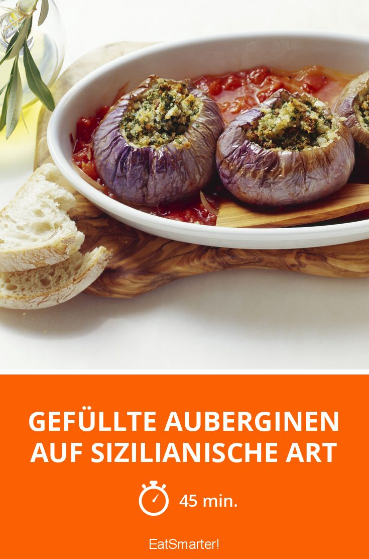Gefüllte Auberginen auf sizilianische Art Rezept | EAT SMARTER