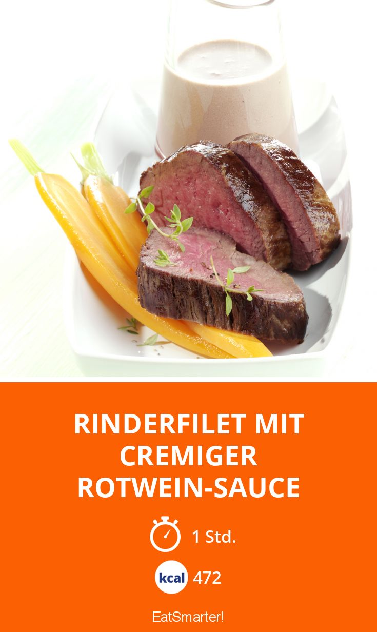 Rinderfilet mit cremiger Rotwein-Sauce Rezept | EAT SMARTER Rinderfilet mit cremiger Rotwein-Sauce Rezept | EAT SMARTER