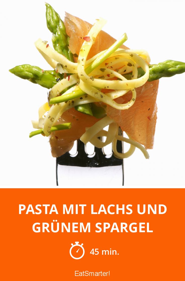 Pasta mit Lachs und grünem Spargel Rezept | EAT SMARTER