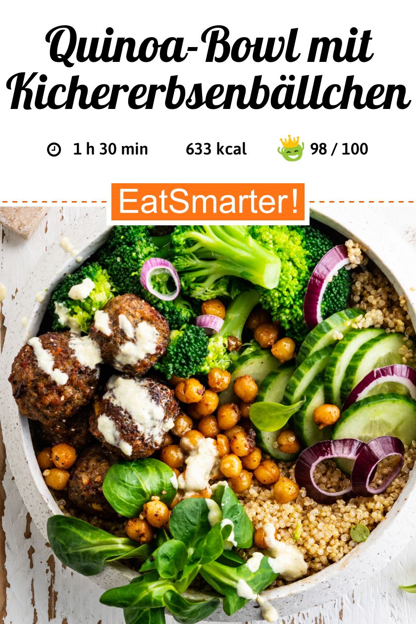 QuinoaBowl mit Kichererbsenbällchen Rezept EAT SMARTER