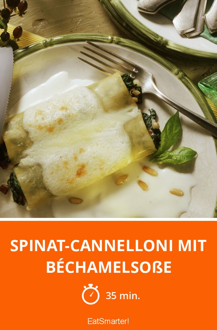Spinat-Cannelloni mit Béchamelsoße Rezept | EAT SMARTER