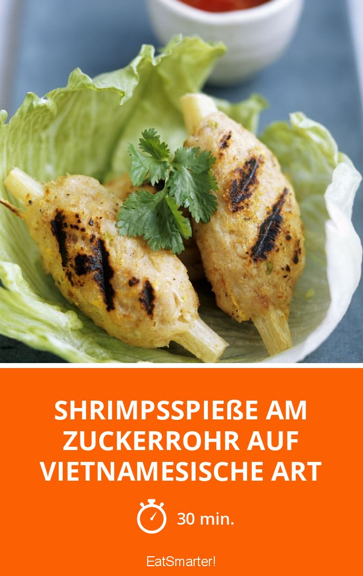 Shrimpsspieße am Zuckerrohr auf vietnamesische Art Rezept | EAT SMARTER Shrimpsspieße am Zuckerrohr auf vietnamesische Art Rezept | EAT SMARTER
