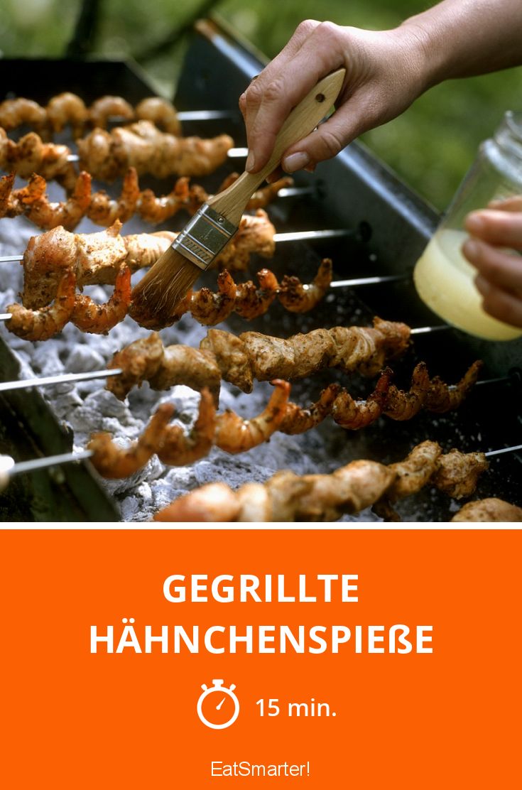 Gegrillte Hähnchenspieße Rezept | EAT SMARTER