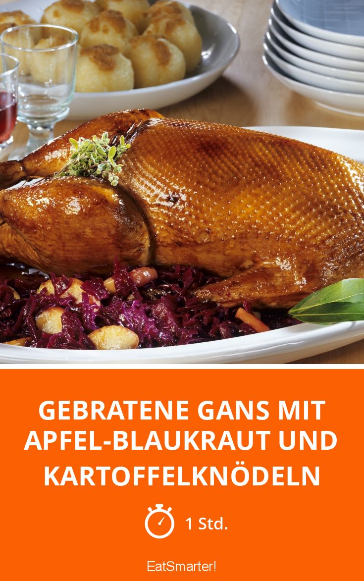 Gebratene Gans mit Apfel-Blaukraut und Kartoffelknödeln Rezept | EAT ... Gebratene Gans mit Apfel-Blaukraut und Kartoffelknödeln Rezept | EAT ...