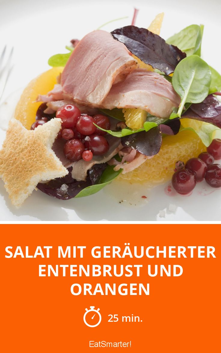 Salat mit geräucherter Entenbrust und Orangen Rezept | EAT SMARTER