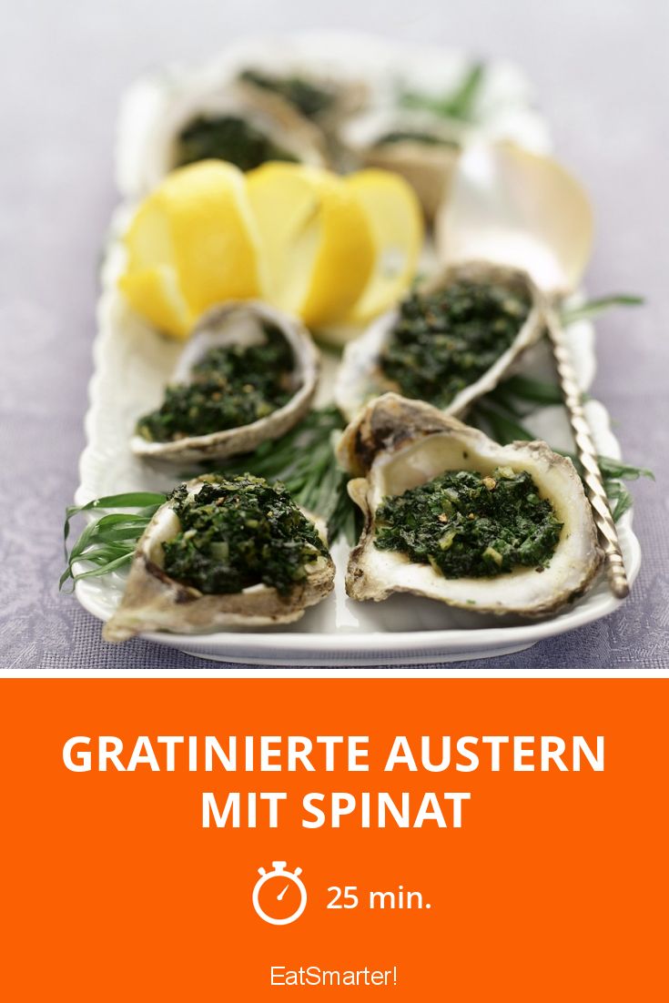 Gratinierte Austern mit Spinat Rezept | EAT SMARTER