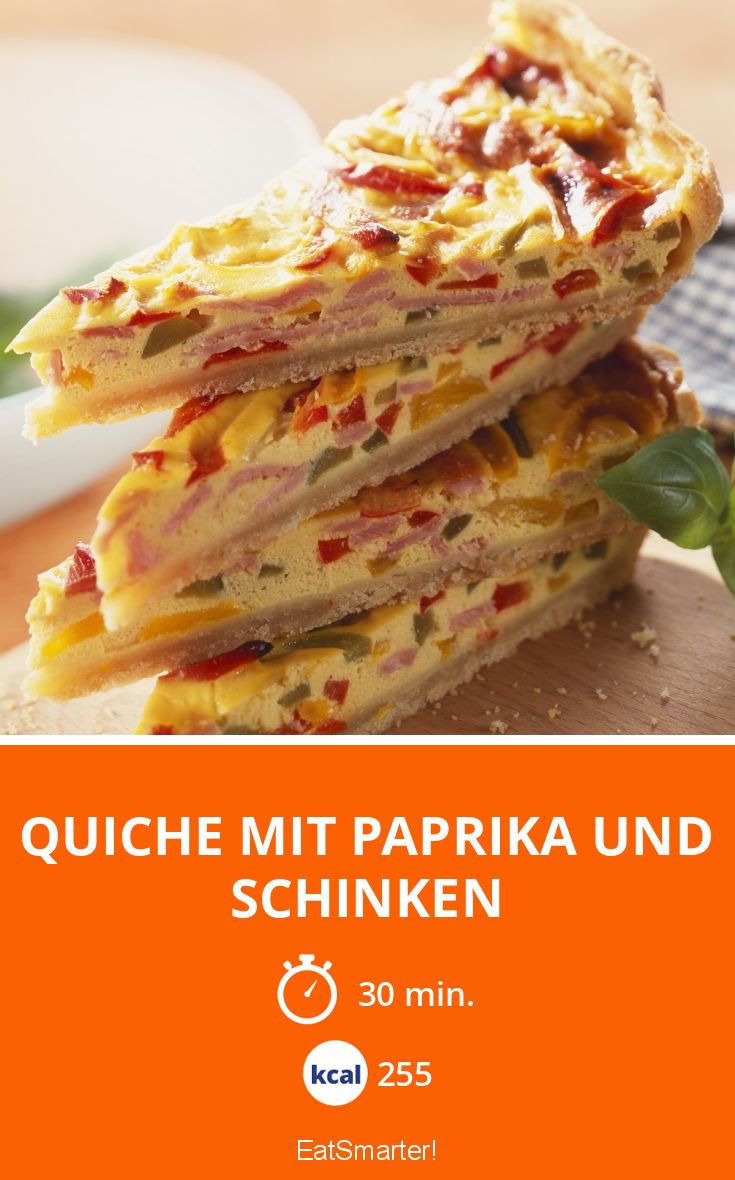 Quiche mit Paprika und Schinken Rezept EAT SMARTER