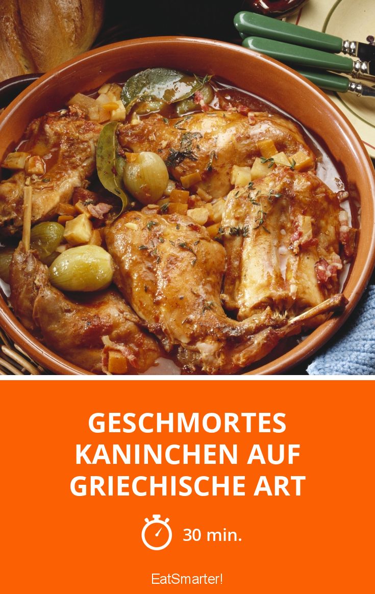 Geschmortes Kaninchen auf griechische Art Rezept | EAT SMARTER