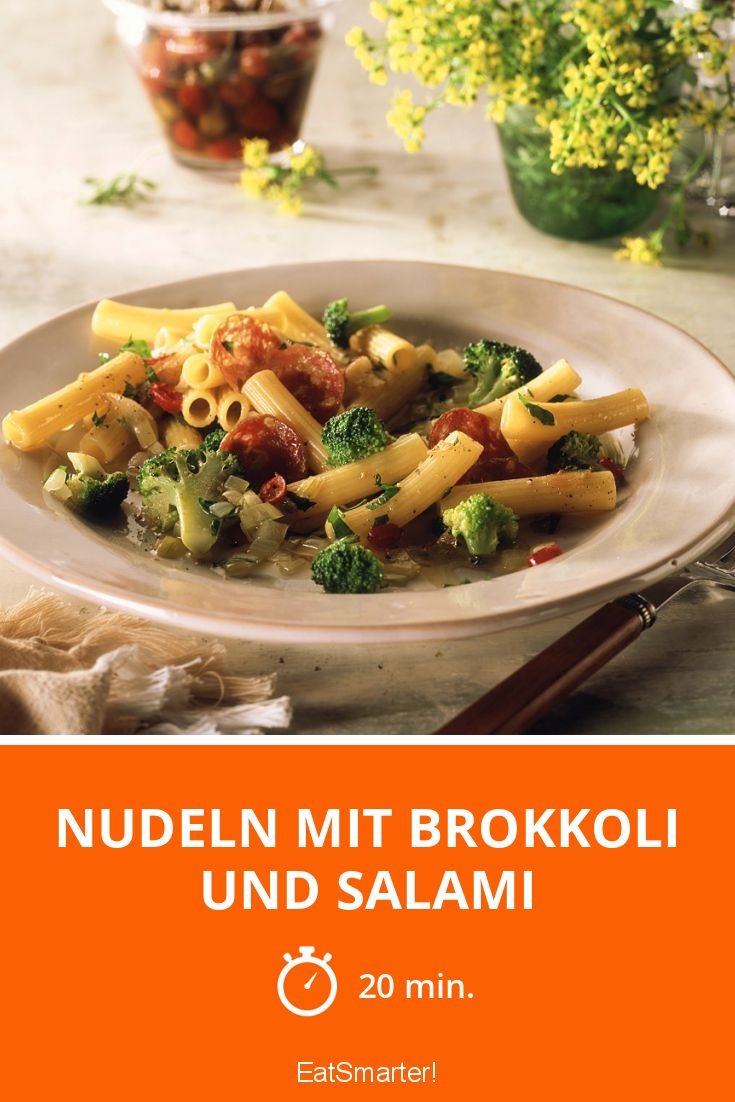 Nudeln mit Brokkoli und Salami Rezept | EAT SMARTER