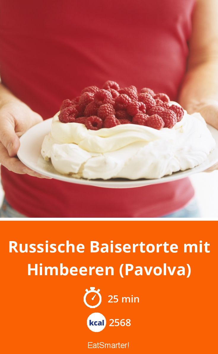 Russische Baisertorte mit Himbeeren (Pavolva) Rezept | EAT SMARTER