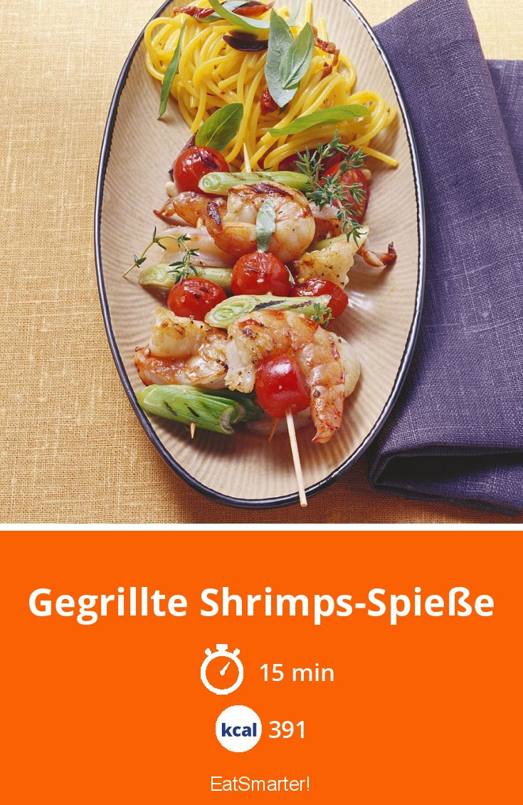 Gegrillte Shrimps-Spieße Rezept | EAT SMARTER