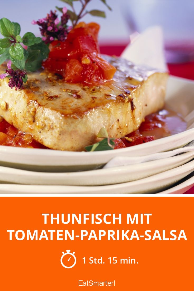 Thunfisch mit TomatenPaprikaSalsa Rezept EAT SMARTER